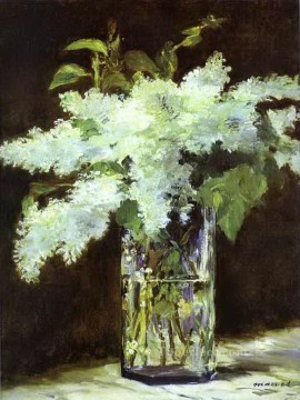 Edouard Manet Painting - Lilac in a glass Eduard Manet